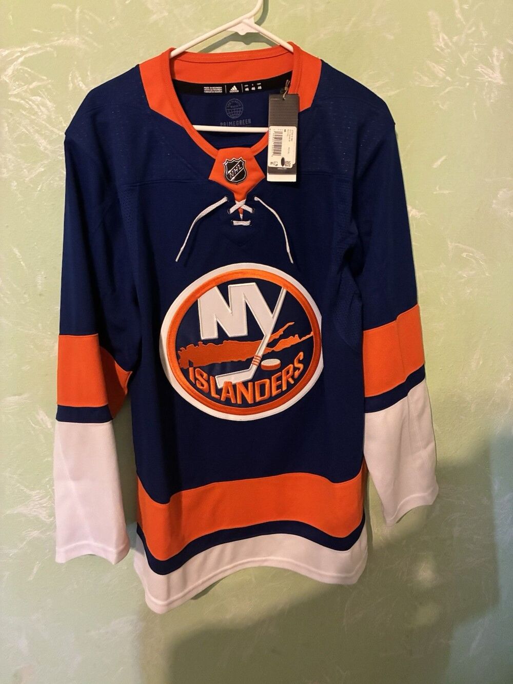 New York Islanders Adidas Prime green Authentic Jersey Men's 46 (S) NWT 1391